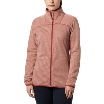 Columbia Ženske Jakne - Firwood Camp Striped Full Zip Fleece Crvene | GRQU-80972